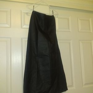 Black leather skirt